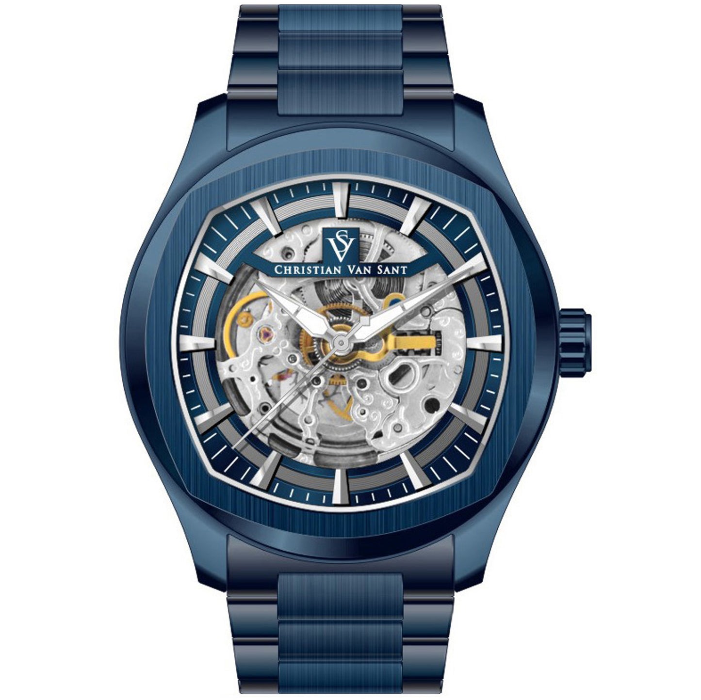 Christian Van Sant Men's 42mm Romeo Automatic Exhibition Dial Bracelet Watch