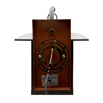 Tiffany-Style Lighting Terracotta Stained Glass and Oil Rubbed Bronze 1-Light Outdoor Lantern Wall Sconce