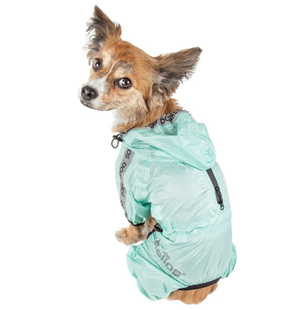 Dog Helios ® 'Torrential Shield' Waterproof & Adjustable Full Body Dog Raincoat