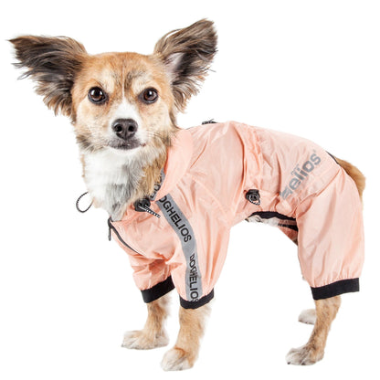 Dog Helios ® 'Torrential Shield' Waterproof & Adjustable Full Body Dog Raincoat