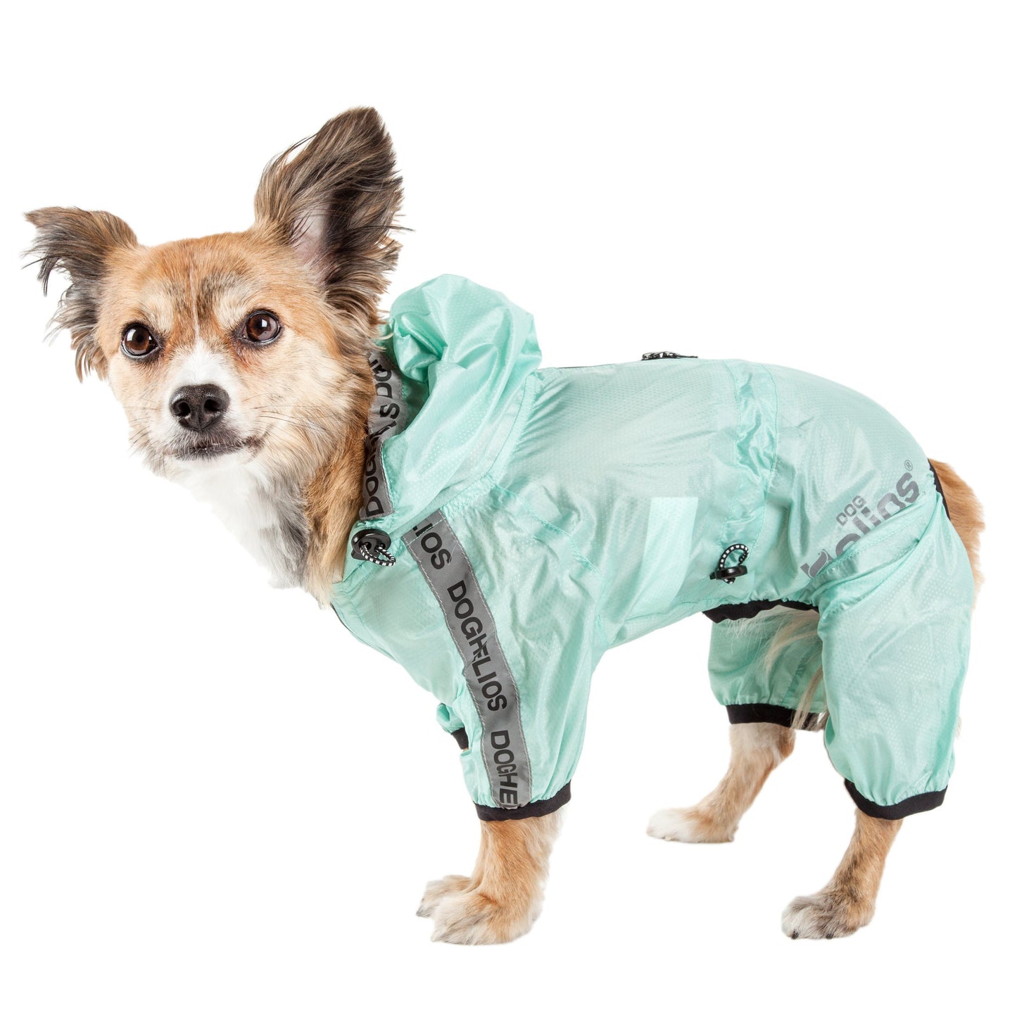 Dog Helios ® 'Torrential Shield' Waterproof & Adjustable Full Body Dog Raincoat