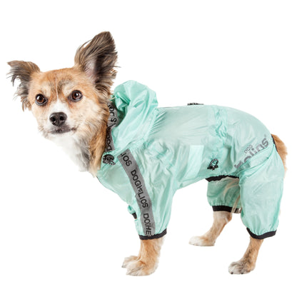Dog Helios ® 'Torrential Shield' Waterproof & Adjustable Full Body Dog Raincoat