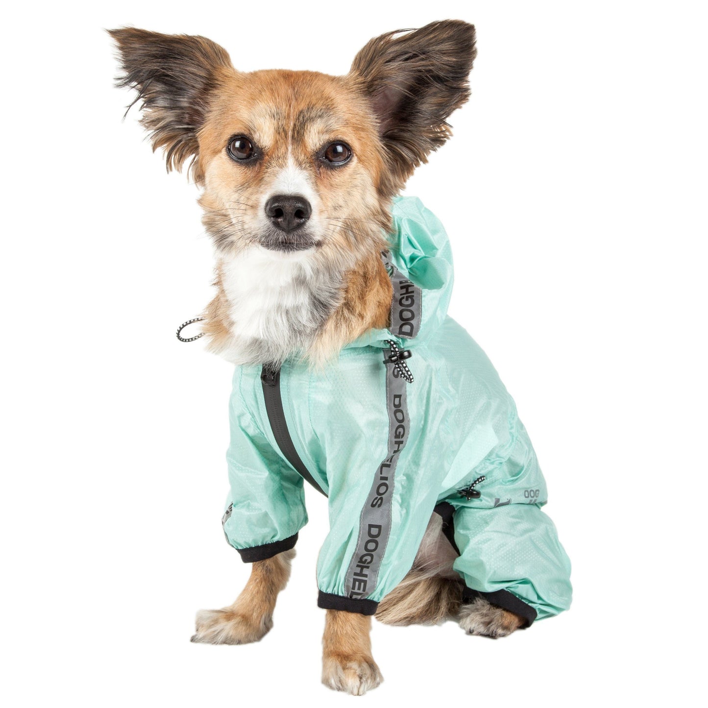 Dog Helios ® 'Torrential Shield' Waterproof & Adjustable Full Body Dog Raincoat