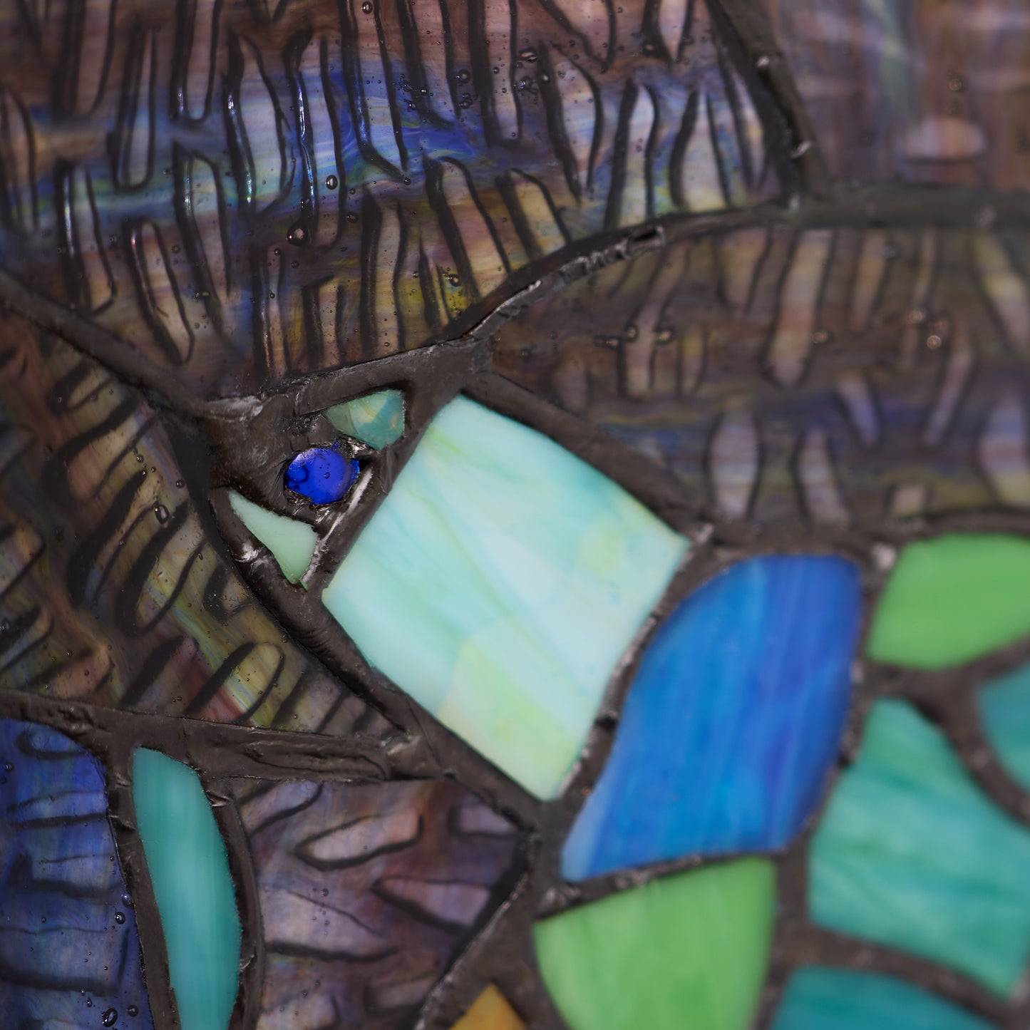 Tiffany-Style Lighting 10.5" Tommy the Green Sea Turtle Stained Glass Window Panel