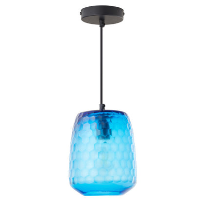 Tiffany-Style Lighting 7" Leah Retro Handblown Glass Globe Shade Pendant