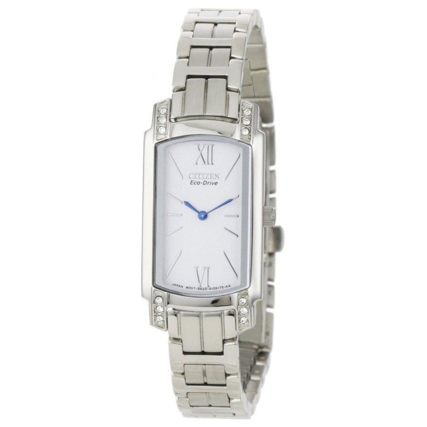 Citizen Women's 18mm Silhouette Quartz Swarovski Crystal Rectangular Bracelet Watch - EG2720-51A