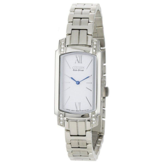 Citizen Women's 18mm Silhouette Quartz Swarovski Crystal Rectangular Bracelet Watch - EG2720-51A