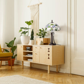 Tiffany-Style Lighting 24.75" Tula Bowl Shade Stained Glass Table Lamp