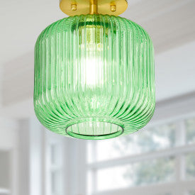 Tiffany-Style Lighting 10.25" William Green Globe Ceiling Light