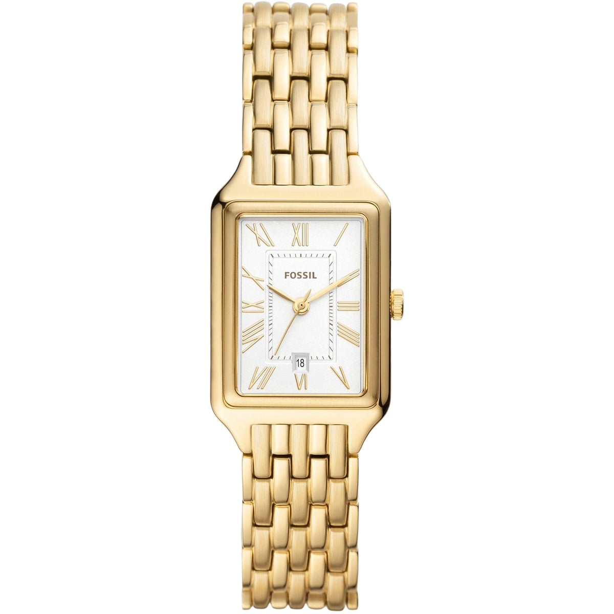 Fossil Women's Raquel 23mm Quartz Date Rectangle Bracelet Watch