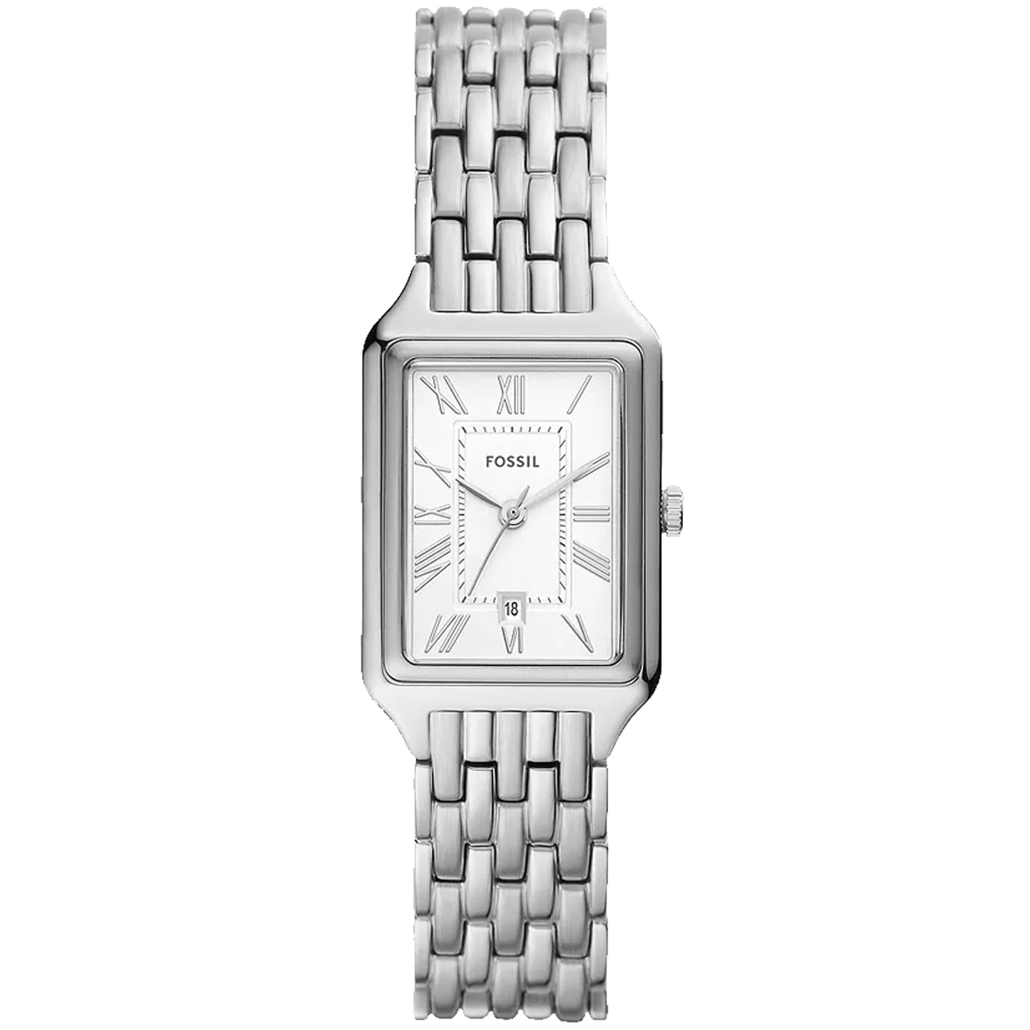Fossil Women's Raquel 23mm Quartz Date Rectangle Bracelet Watch