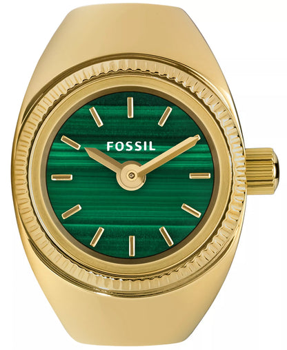 Fossil Women's 15mm Quartz Malachite Dial Ring Watch