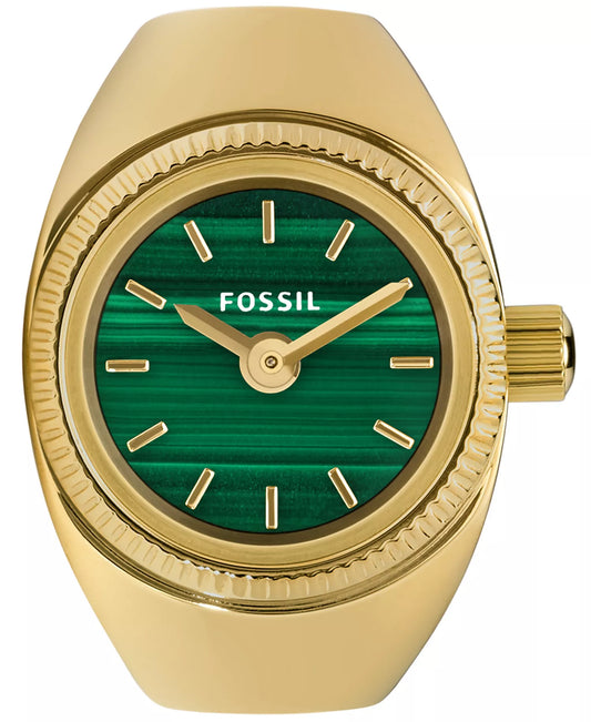 Fossil Women's 15mm Quartz Malachite Dial Ring Watch