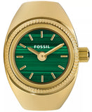 Fossil Women's 15mm Quartz Malachite Dial Ring Watch