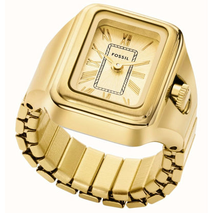 Fossil Women's Raquel 14mm Quartz Rectangle Ring Watch