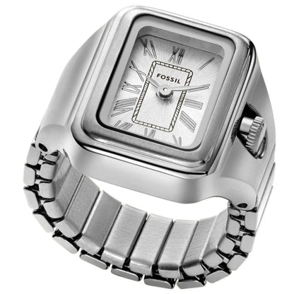 Fossil Women's Raquel 14mm Quartz Rectangle Ring Watch