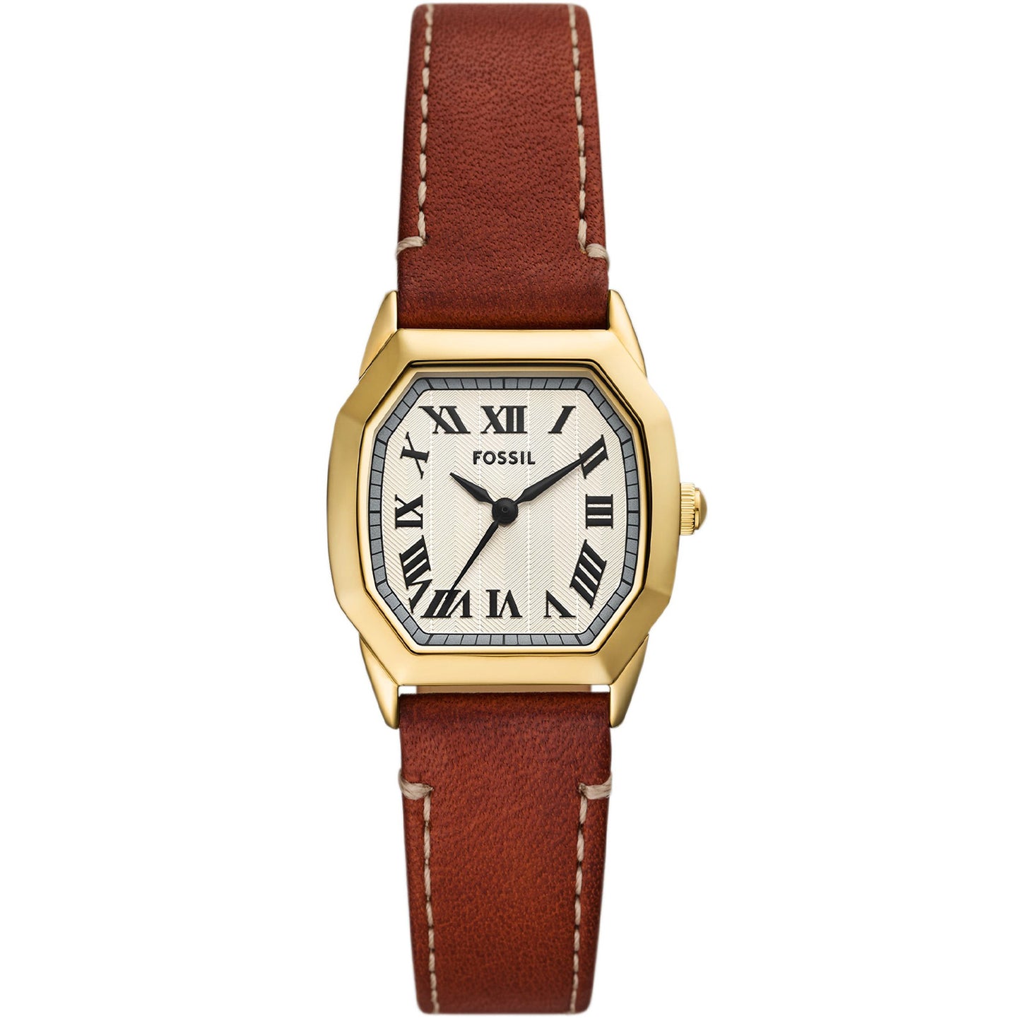 Fossil Women's Harlow 28mm Quartz Octagon Leather Strap Watch