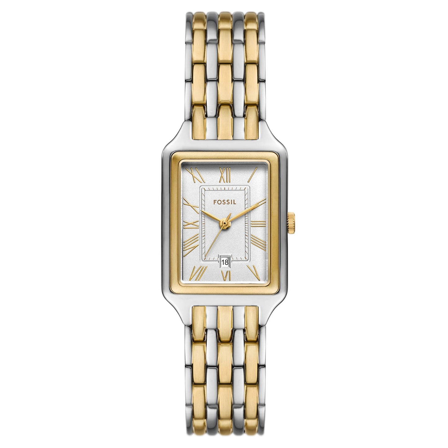 Fossil Women's Raquel 23mm Quartz Date Two-Tone Bracelet Watch