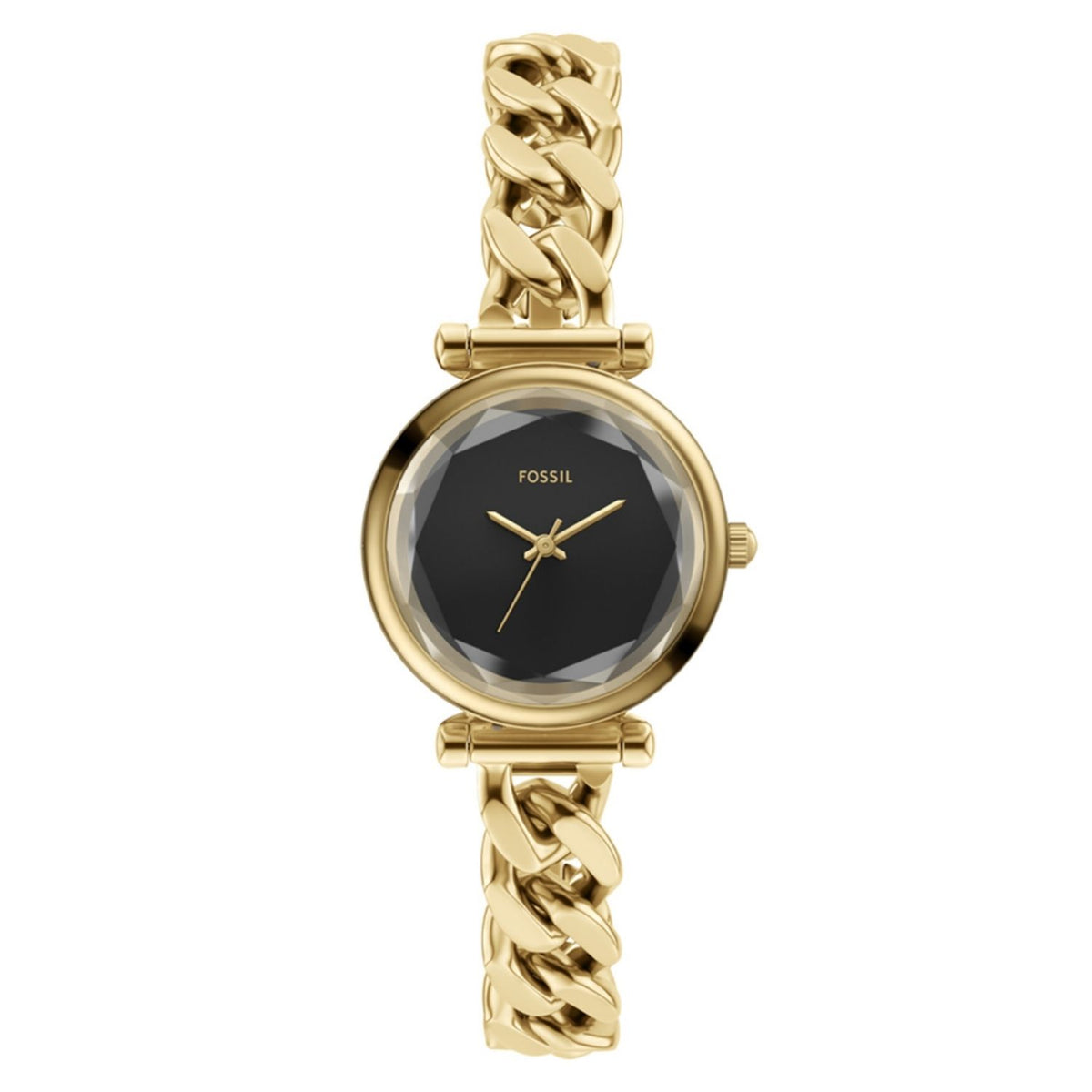 Fossil Women's Carlie 28mm Quartz Minimalist Dial Curb Link Bracelet Watch