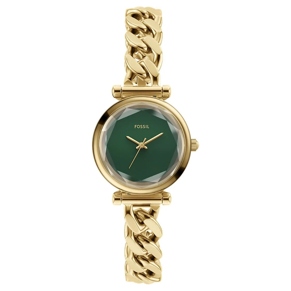 Fossil Women's Carlie 28mm Quartz Minimalist Dial Curb Link Bracelet Watch