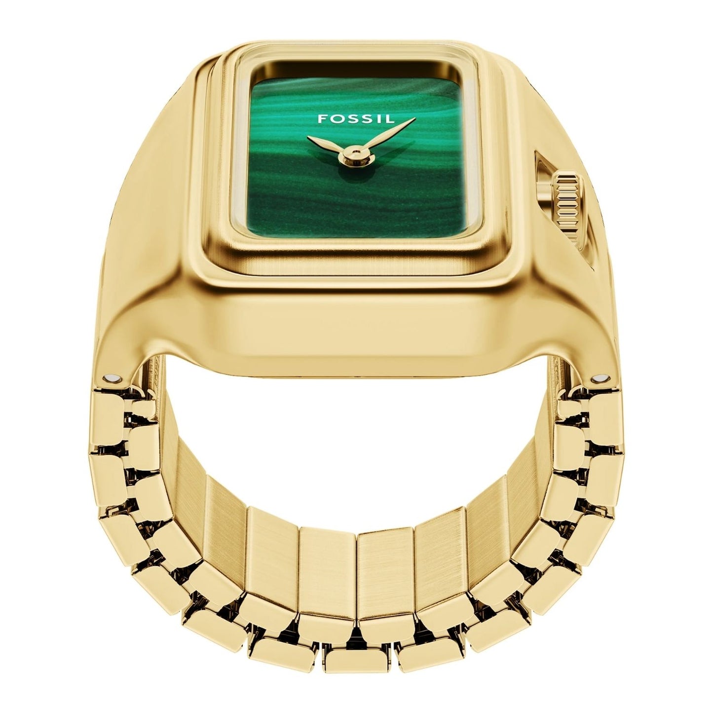 Fossil Women's Raquel Mini 14mm Quartz Malachite Ring Watch