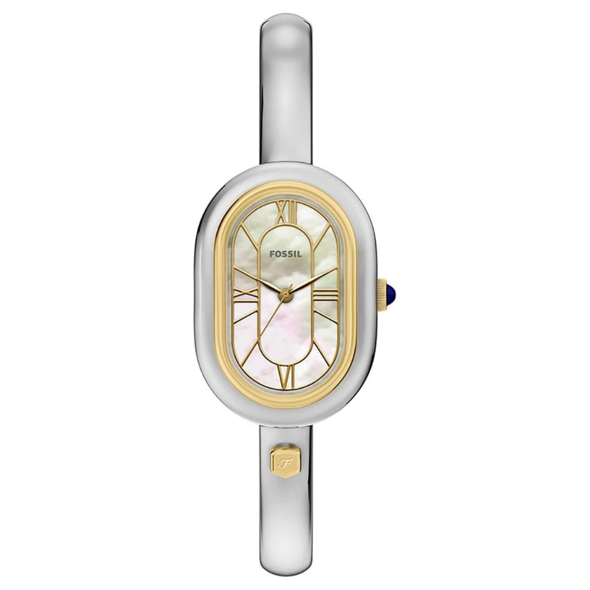 Fossil Women's Sloan 25mm Quartz Rounded Rectangle Cuff Bracelet Watch
