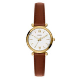 Fossil Women's Carlie 28mm Quartz Leather Strap Watch