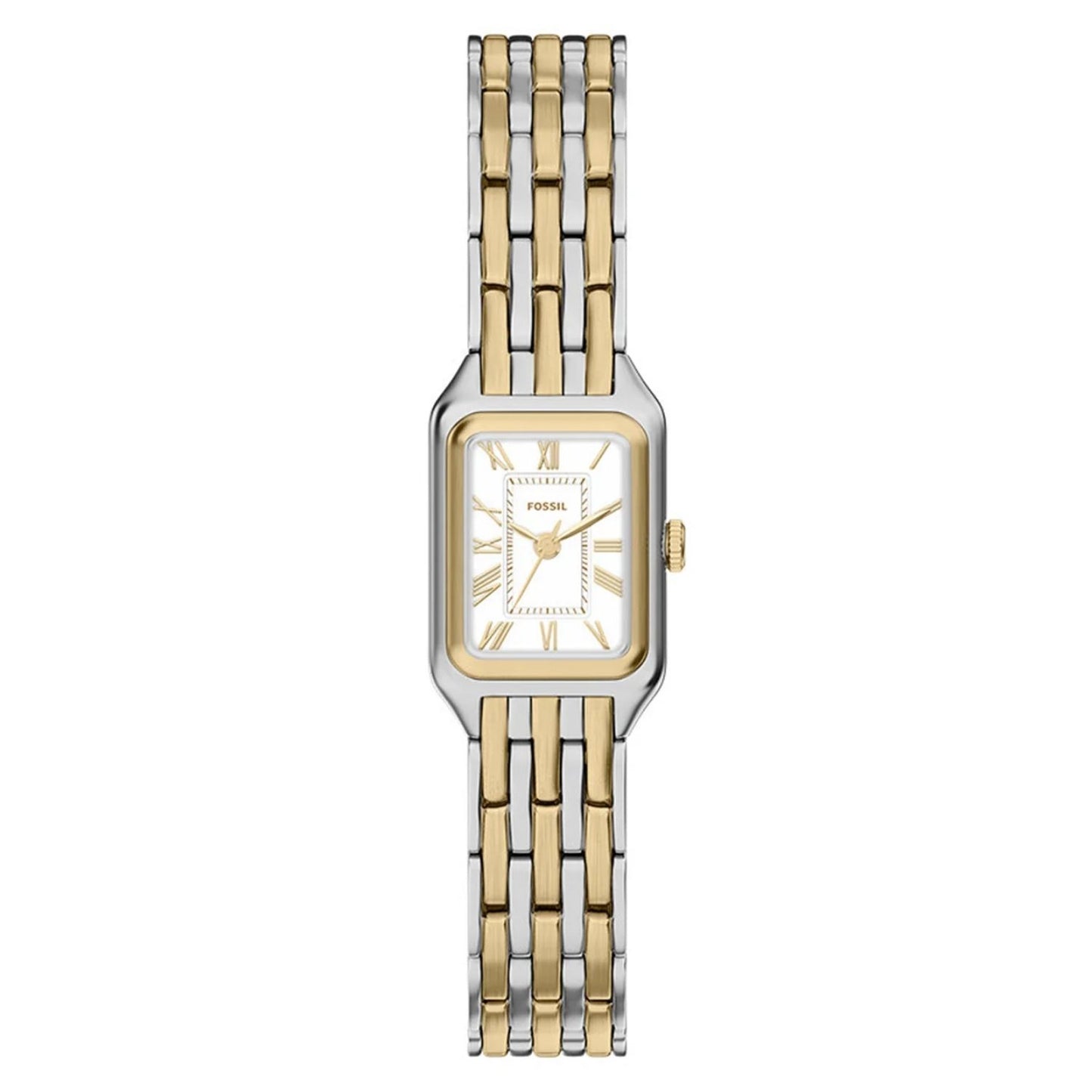 Fossil Women's Raquel 18mm Quartz Roman Numeral Rectangle Bracelet Watch