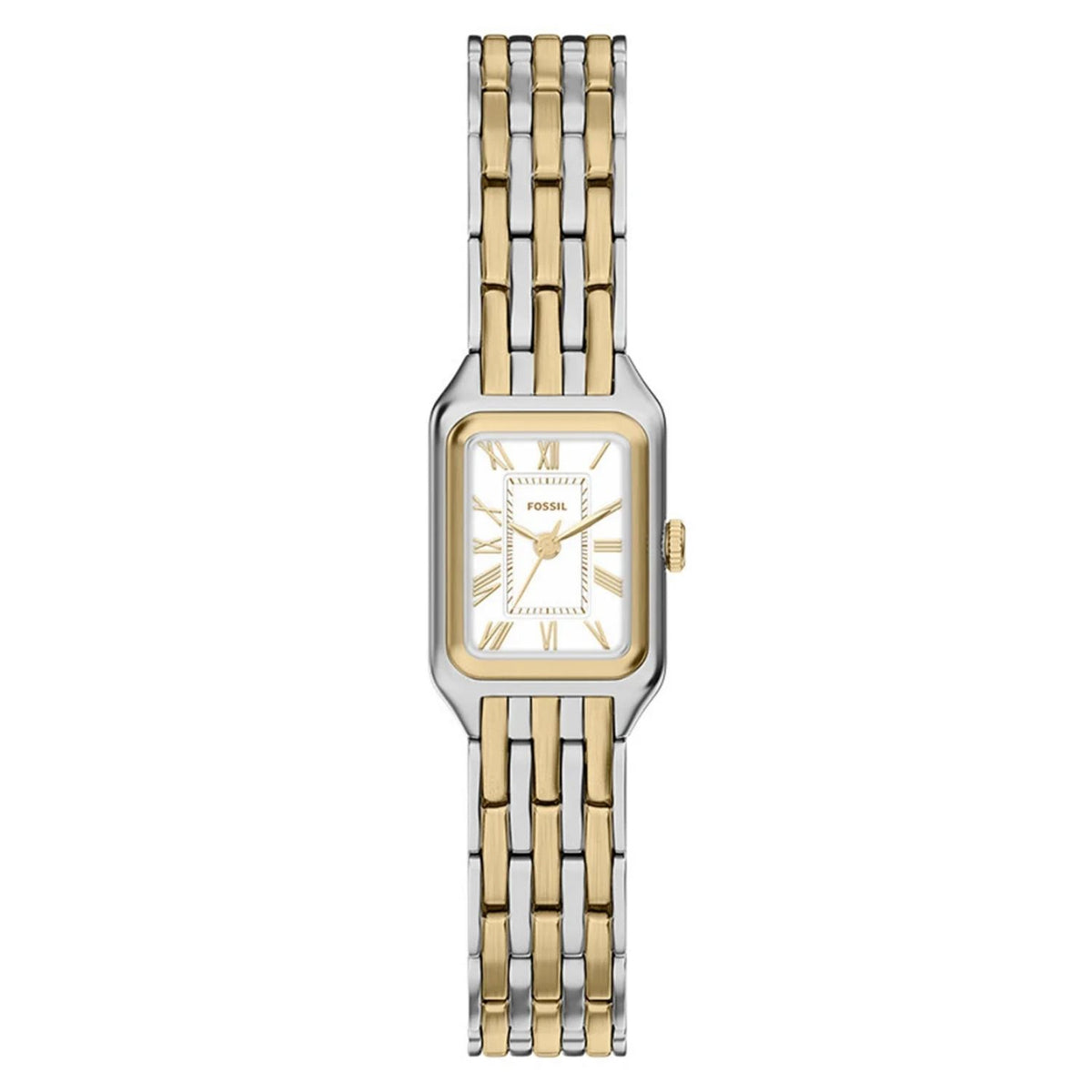 Fossil Women's Raquel 18mm Quartz Roman Numeral Rectangle Bracelet Watch