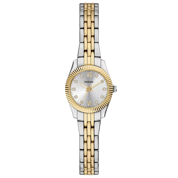 電池交換済 FOSSIL クォーツ レディース 腕時計 ゴールド ブレスレット Fossil Women's Scarlette Mini 20mm Quartz Crystal Accented