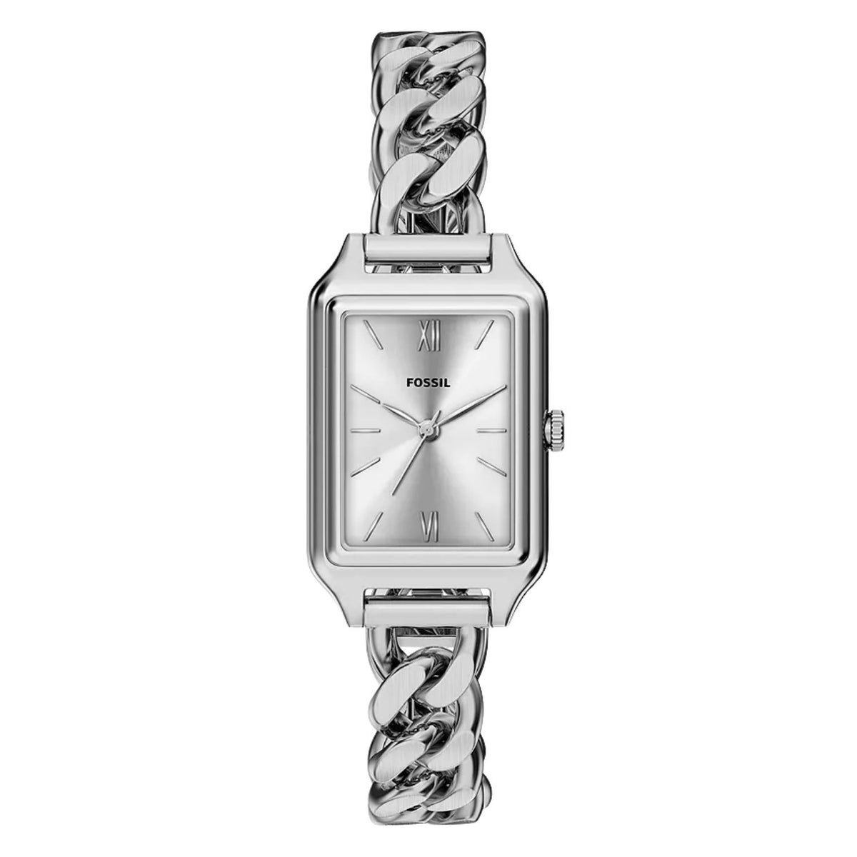 Fossil Women's Raquel 23mm Quartz Monochromatic Rectangle Curb Link Bracelet Watch