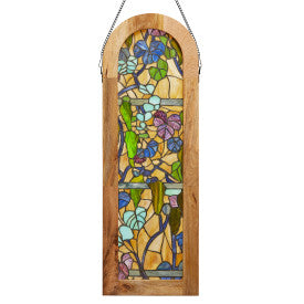 Tiffany-Style Lighting 36" Fruitful Grapevine Stained Glass Window Panel