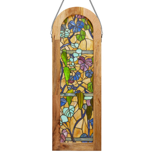 Tiffany-Style Lighting 36" Fruitful Grapevine Stained Glass Window Panel