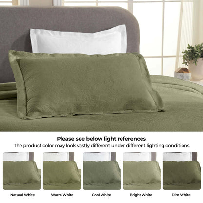 Superior "Florin" Jacquard 
Medallion Scalloped Edges 
Cotton Bedspread Set