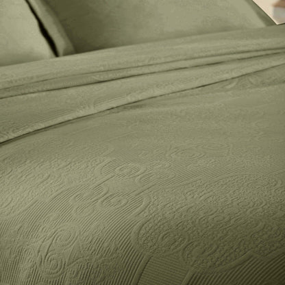 Superior "Florin" Jacquard 
Medallion Scalloped Edges 
Cotton Bedspread Set