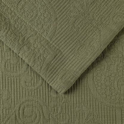 Superior "Florin" Jacquard 
Medallion Scalloped Edges 
Cotton Bedspread Set