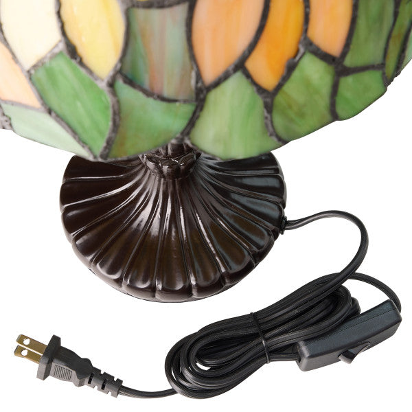 Tiffany-Style Lighting 16.5"H Sunflower Stained Glass Table Lamp