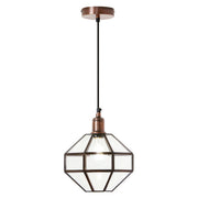 Tiffany-Style Lighting 9" Bettany Bohemian Clear Globe Shade Pendant Light
