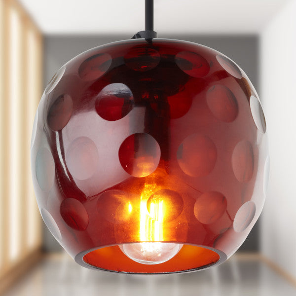 Tiffany Style Lighting 6" Hilary Retro Handblown Glass Globe Shade Pendant