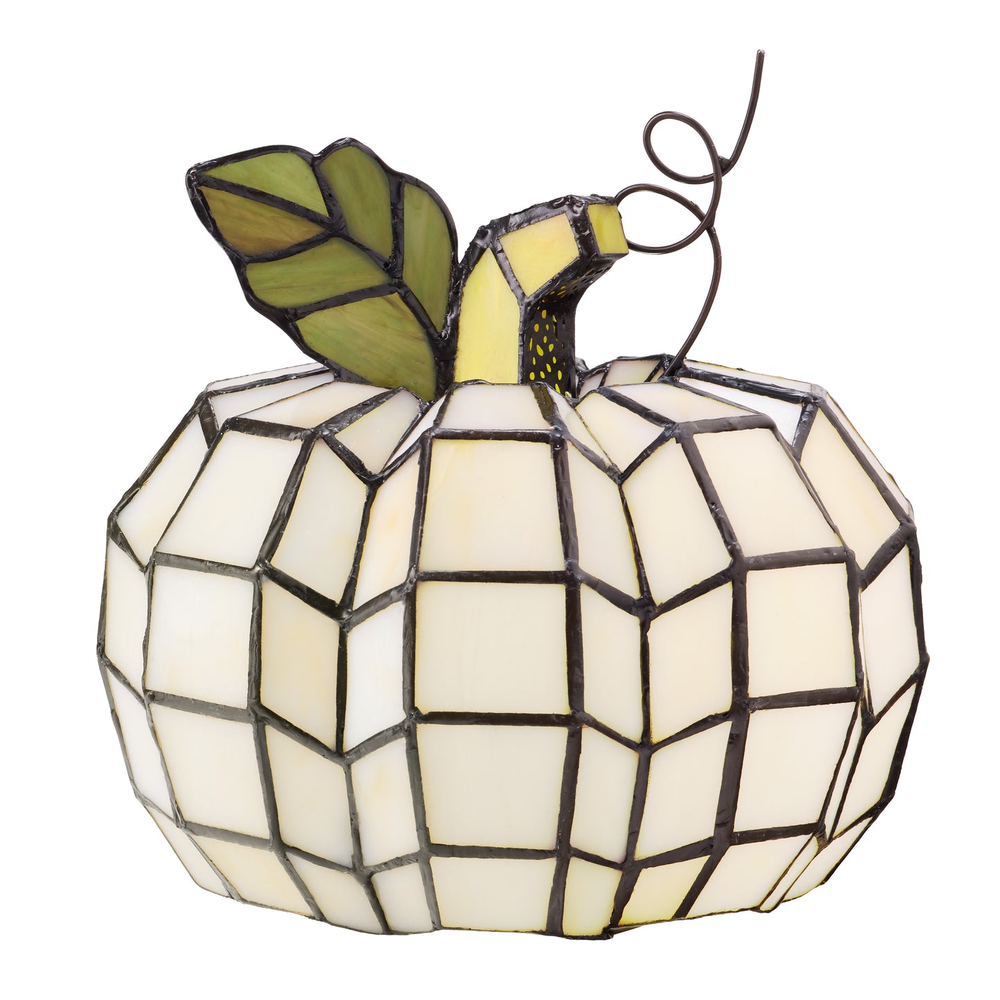 Tiffany-Style Lighting 9" Patch the Pumpkin Stained Glass Accent Lamp