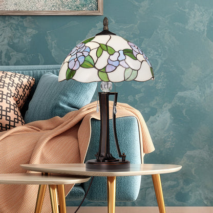 Tiffany-Style Lighting 24.75" Tula Bowl Shade Stained Glass Table Lamp