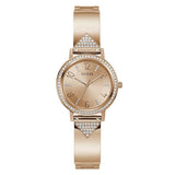 Guess Women's 32mm Tri Luxe Quartz Crystal Accented Rosetone Cuff Watch