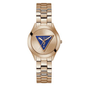 Guess Women's 34mm Tri Plaque Quartz Rosetone Bracelet Watch