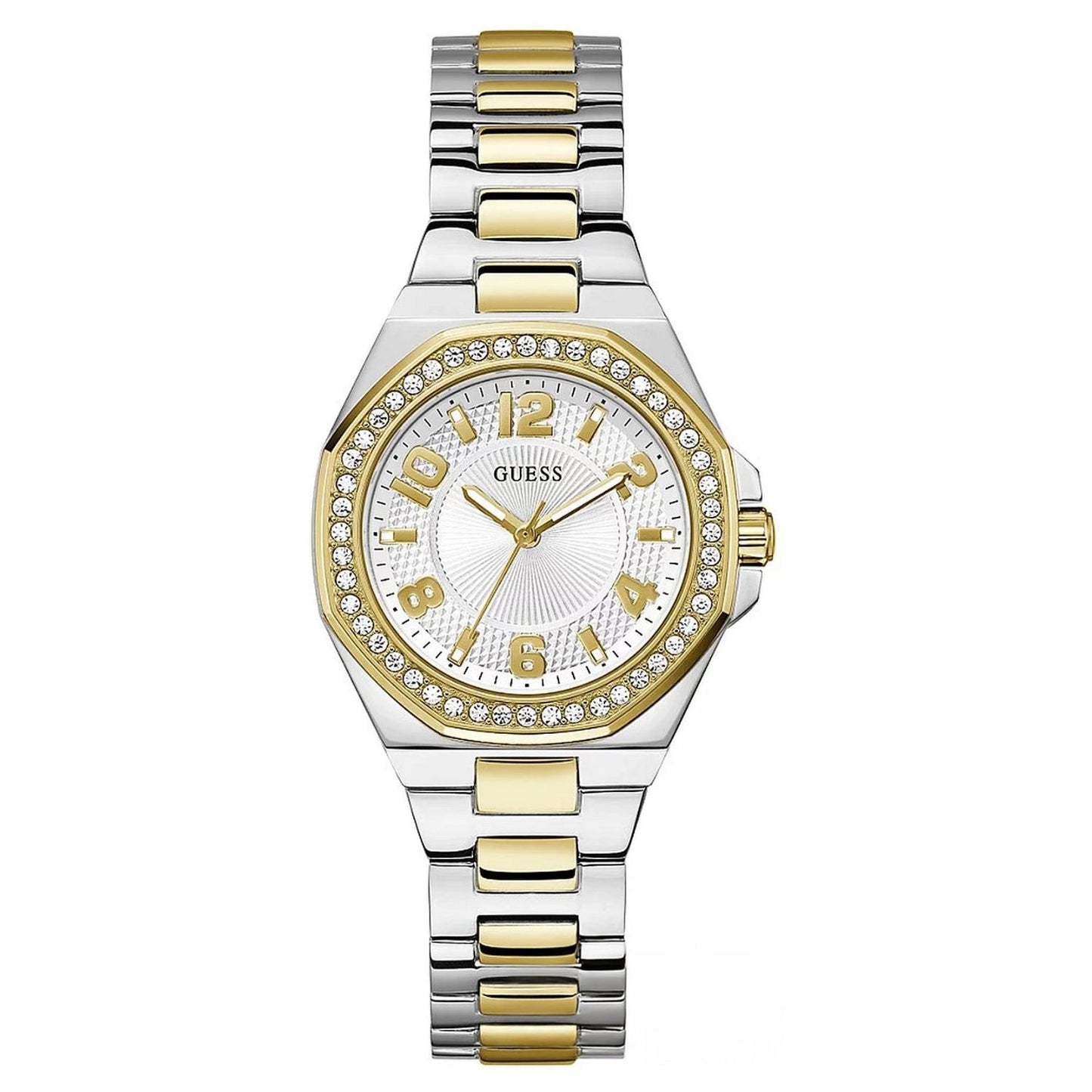Guess Women's 34mm Contessa Quartz Crystal Bezel Two-Tone Bracelet Watch
