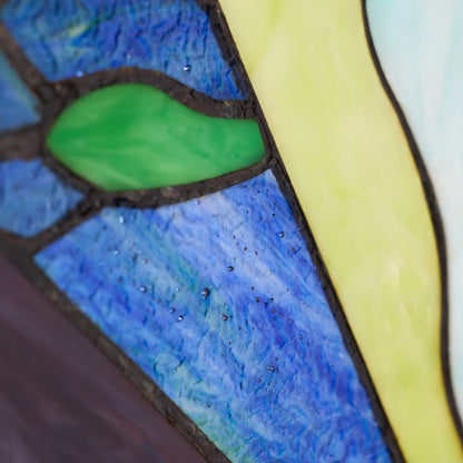 Tiffany-Style Lighting 12.75"H Serenity Novelty Stained Glass Window Panel