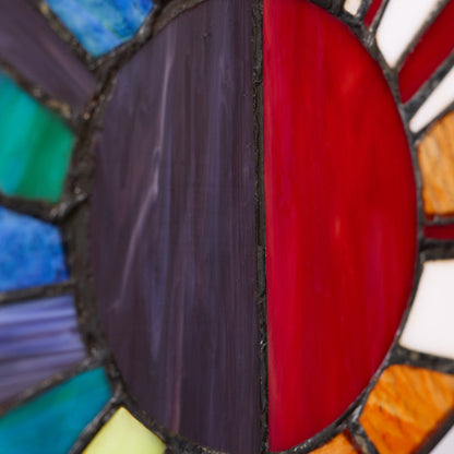 Tiffany-Style Lighting 12.75"H Serenity Novelty Stained Glass Window Panel