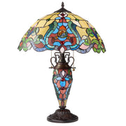 Tiffany-Style Lighting 24" Margaret Double Lit Stained Glass Table Lamp