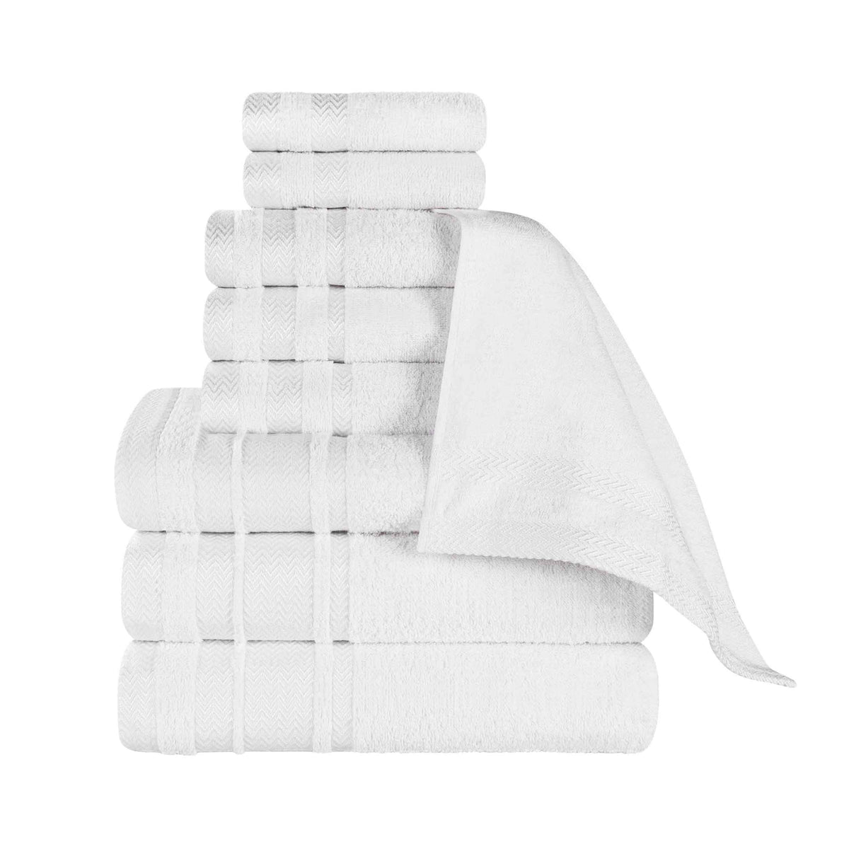 Superior "Hays" 100% Cotton Textured 9-Piece Towel Set