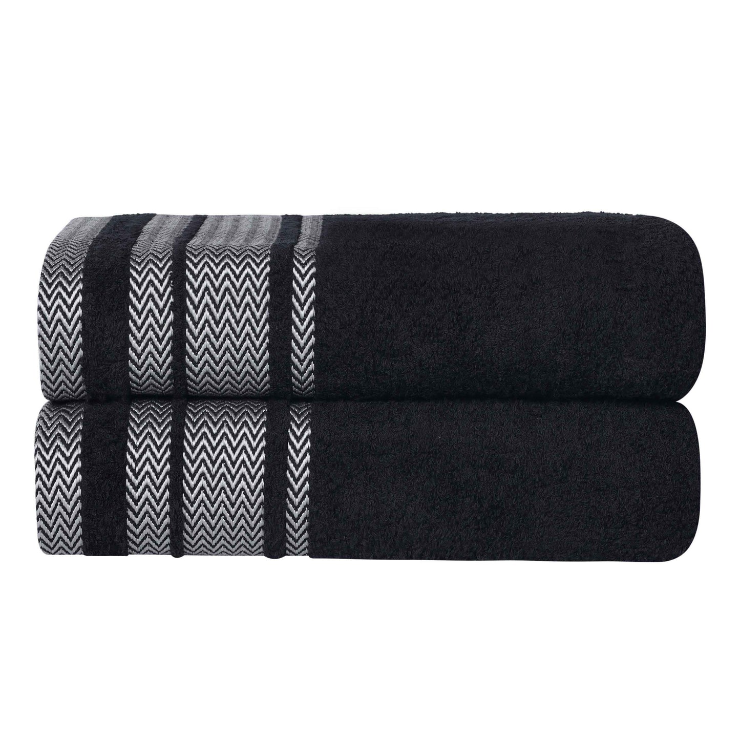 Superior "Hays" 100% Cotton Textured Set of 2 Bath Towels