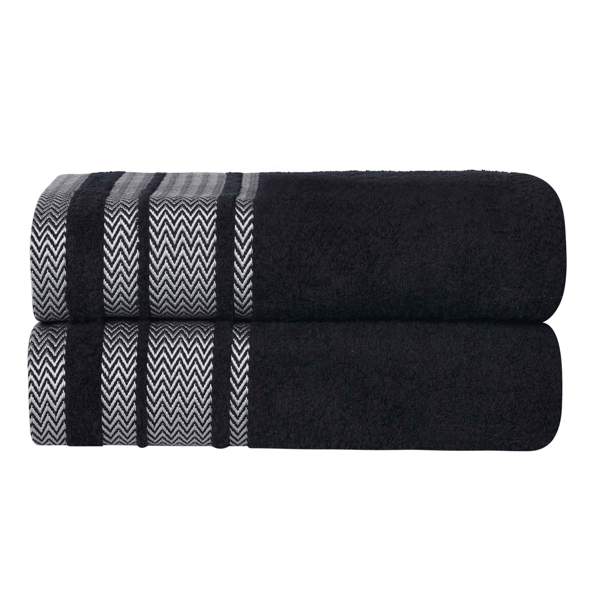 Superior "Hays" 100% Cotton Textured Set of 2 Bath Towels
